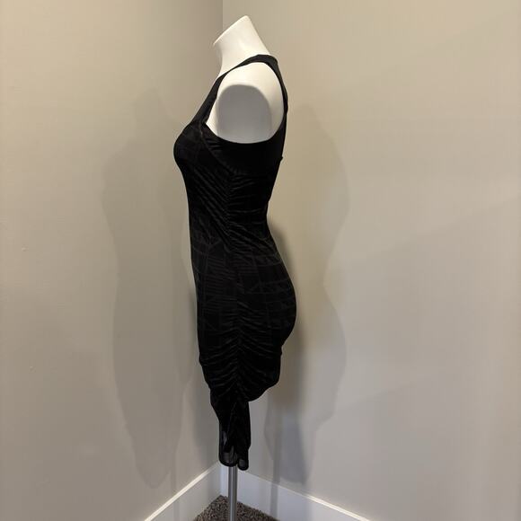 Nike Tank Dress XS Black Shirred Bodycon - Picture 2 of 13